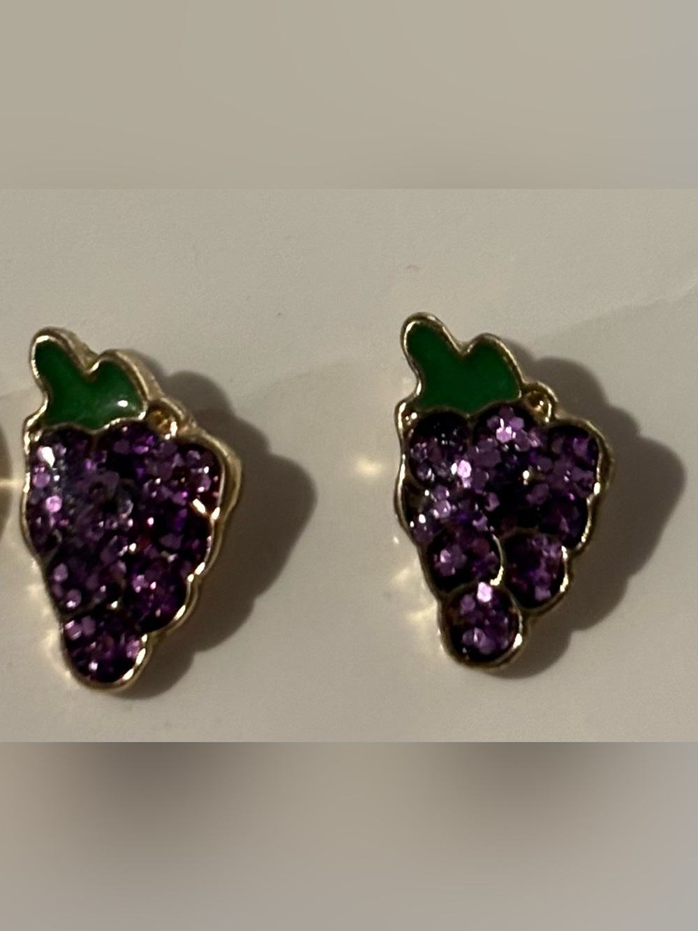 Nwot Purple Grape Mini Stud Earrings
